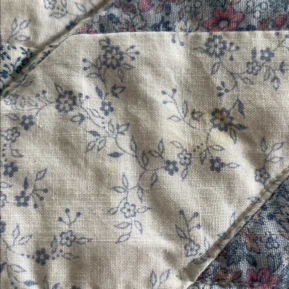 Handmade Quilt Full/Double Star Pattern Blue/Cream/Mauve ~82” square lightweight - Picture 16 of 16